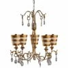 Tivoli 30"W Cream Patina And Striped Gold 5-Light Chandelier -Lighting Sales Shop tivoli 30 inchw cream patina and striped gold 5 light chandelier 88w11