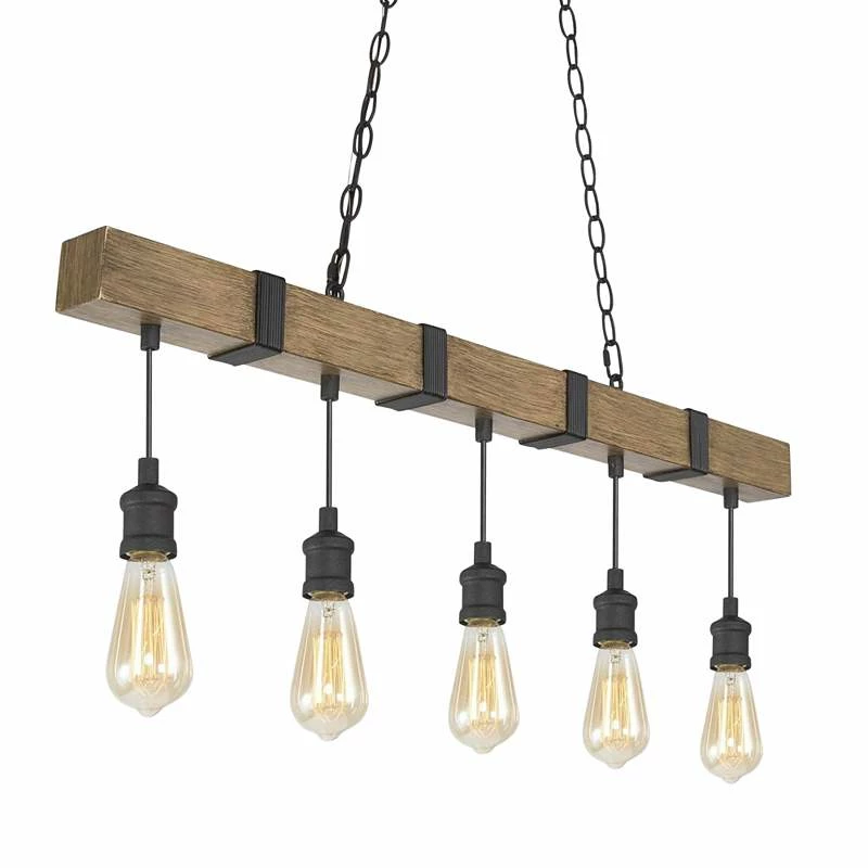 Tolon 35 1/2"W Wood Grain Bronze 5-Light Island Chandelier 3 Tolon 35 1/2"W Wood Grain Bronze 5-Light Island Chandelier