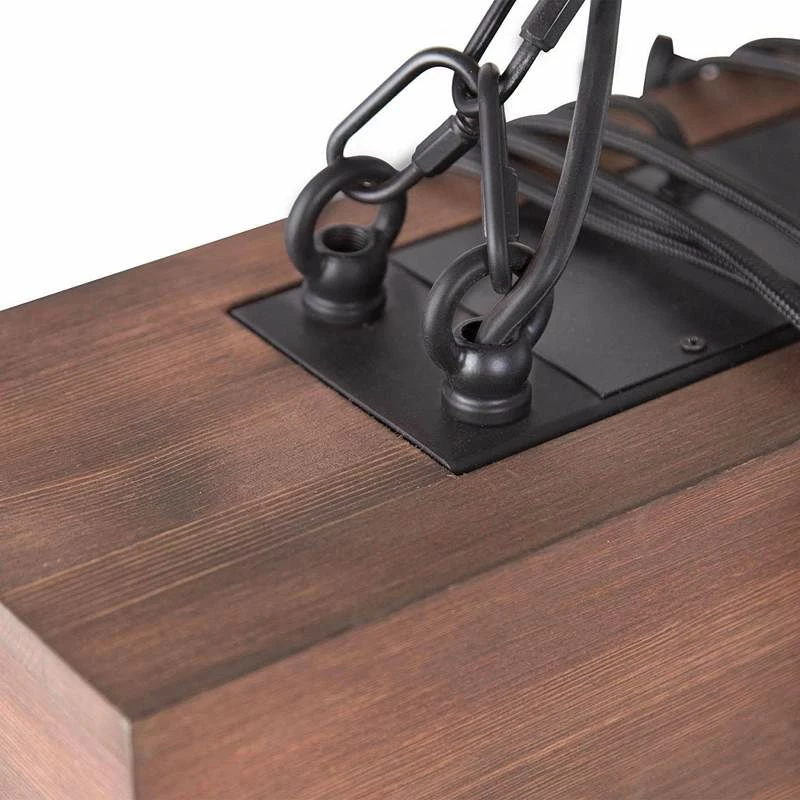 Tolon 37 1/2" Wide Antique Wood 8-Light Island Chandelier 4 Tolon 37 1/2" Wide Antique Wood 8-Light Island Chandelier - Image 2