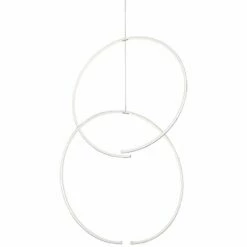 Torc⢠24 3/4"W Satin White 2-Ring LED Pendant Light