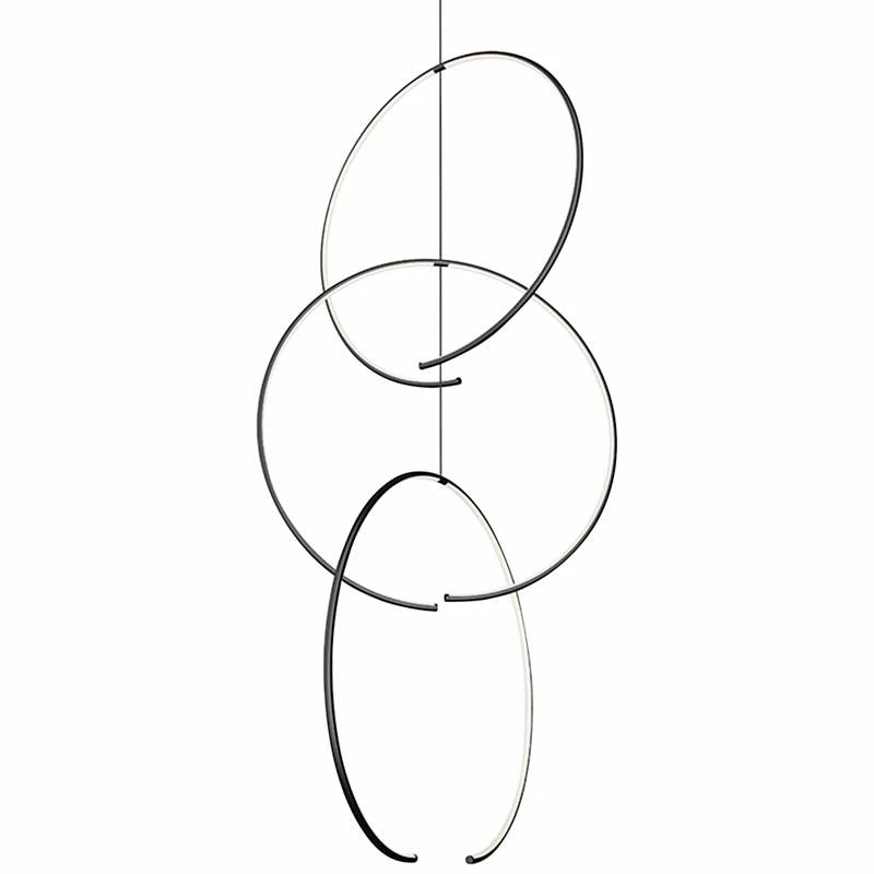 Torc™ 24 3/4"W Satin Black 3-Light LED Pendant Light 3 Torc™ 24 3/4"W Satin Black 3-Light LED Pendant Light