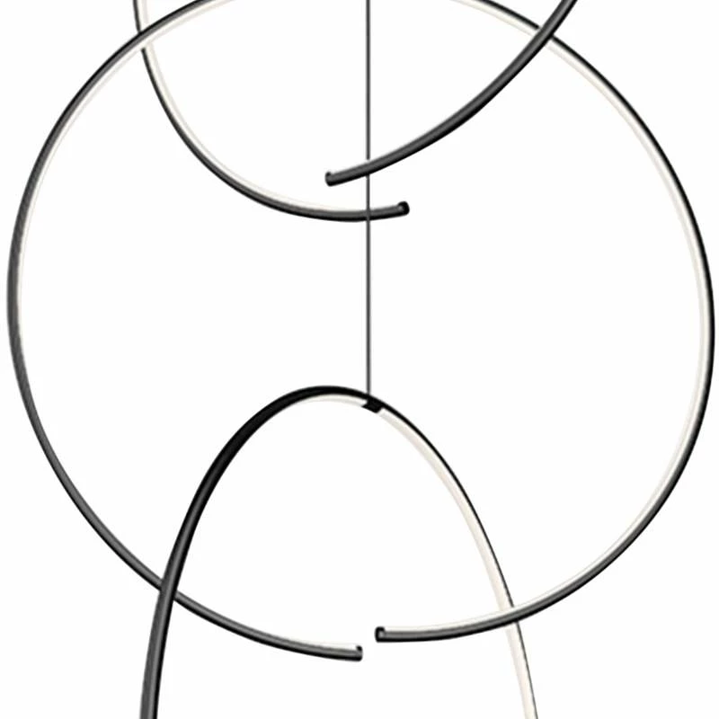 Torc™ 24 3/4"W Satin Black 3-Light LED Pendant Light 4 Torc™ 24 3/4"W Satin Black 3-Light LED Pendant Light - Image 2