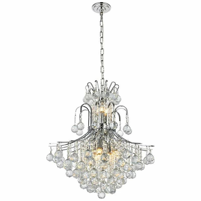 Toureg 22" Wide Chrome And Clear Crystal 2-Tier Chandelier 4 Toureg 22" Wide Chrome And Clear Crystal 2-Tier Chandelier - Image 2