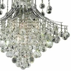 Toureg 25" Wide Chrome And Crystal 15-Ligh Chandelier -Lighting Sales Shop toureg 25 inch wide chrome and crystal 15 ligh chandelier 39v07views1