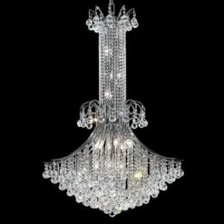 Toureg 35" Wide Chrome 16-Light Crystal Chandelier
