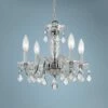 Traditional Crystal 15" Wide Chrome 4-Light Chandelier