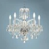 Traditional Crystal 22" Wide Chrome 5-Light Chandelier