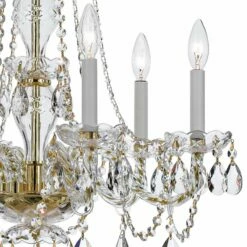Traditional Crystal 23"W Polished Brass 6-Light Chandelier 7 Traditional Crystal 23"W Polished Brass 6-Light Chandelier -Lighting Sales Shop traditional crystal 23 inchw polished brass 6 light chandelier 68n06views1