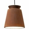 Trapezoid 7 3/4" Wide Real Rust Ceramic LED Mini Pendant Light -Lighting Sales Shop trapezoid 7 and three quarter inch wide real rust ceramic led mini pendant light 99e00