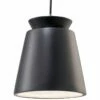 Trapezoid 7 3/4"W Matte Black Ceramic LED Mini Pendant Light -Lighting Sales Shop trapezoid 7 and three quarter inchw matte black ceramic led mini pendant light 99d99