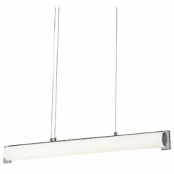 Tube 30"W Brushed Nickel LED Kitchen Island Light Pendant