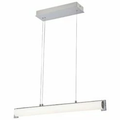 Tube 30"W Brushed Nickel LED Kitchen Island Light Pendant -Lighting Sales Shop tube 30 inchw brushed nickel led kitchen island light pendant 15j05views3