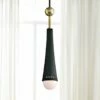 Tupelo 2 1/2" Wide Aged Brass And Black LED Mini Pendant