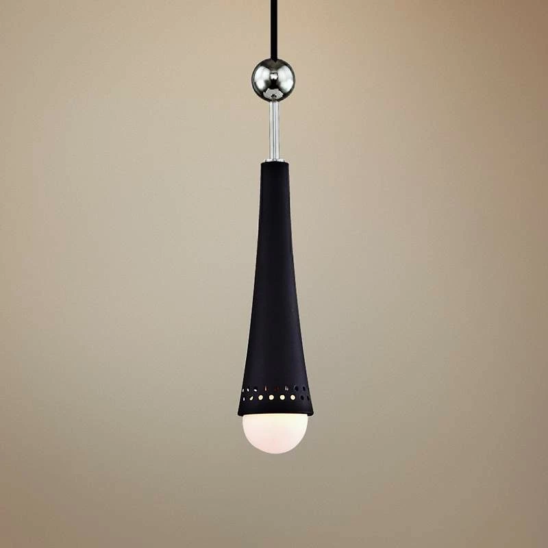 Tupelo 2 1/2"W Polished Nickel And Black LED Mini Pendant 3 Tupelo 2 1/2"W Polished Nickel And Black LED Mini Pendant
