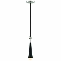 Tupelo 2 1/2"W Polished Nickel And Black LED Mini Pendant 7 Tupelo 2 1/2"W Polished Nickel And Black LED Mini Pendant -Lighting Sales Shop tupelo 2 and one half inchw polished nickel and black led mini pendant 21h76views1