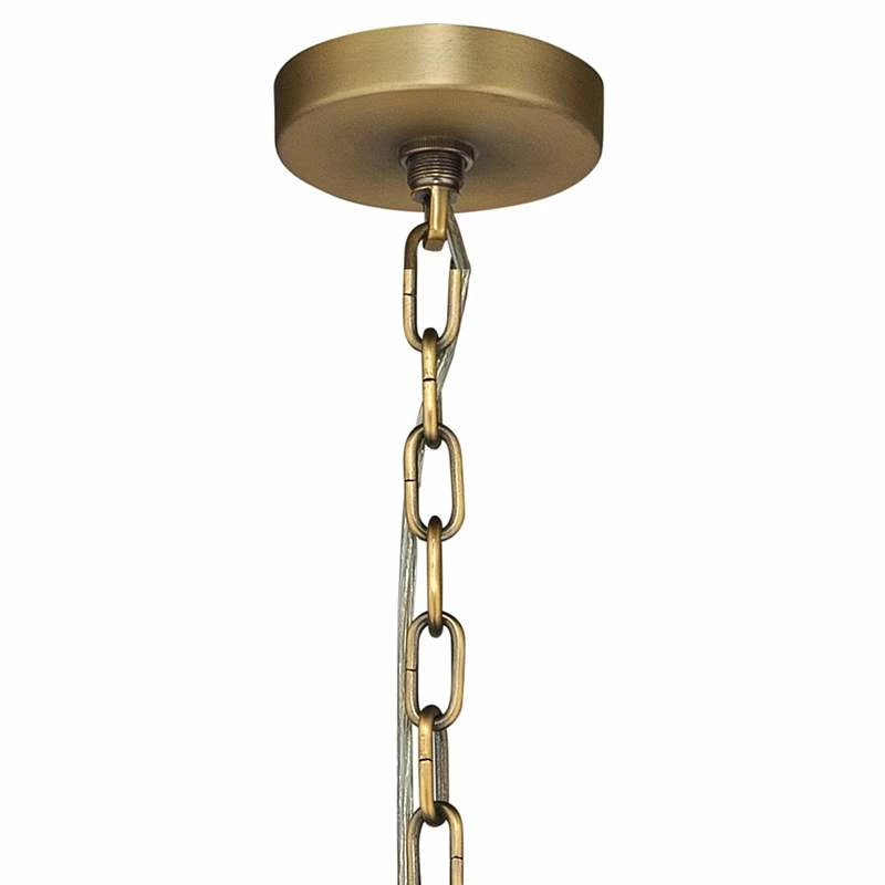 Upsala 32 1/4" Wide Antique Brass Metal 8-Light Chandelier 4 Upsala 32 1/4" Wide Antique Brass Metal 8-Light Chandelier - Image 2