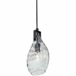 Uttermost Campester 9" Wide Black And Clear Mini Pendant -Lighting Sales Shop uttermost campester 9 inch wide black and clear mini pendant 8r526views1