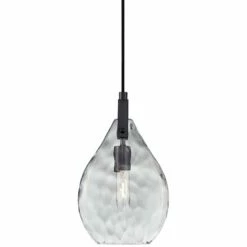 Uttermost Campester 9" Wide Black And Clear Mini Pendant -Lighting Sales Shop uttermost campester 9 inch wide black and clear mini pendant 8r526views2