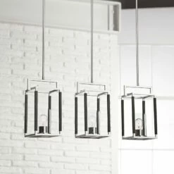 Uttermost Newburgh Polished Nickel 3-Light Pendant