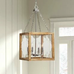Uttermost Perspex Brushed Nickel 4-Light Pendant Light