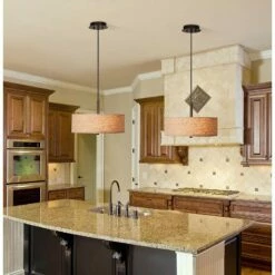 Possini Euro Design Cream Drum 16" W Pendant Light