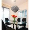 Maxim Comet 35" Wide Chrome And Crystal Chandelier -Lighting Sales Shop v3346 transitional dining room