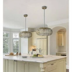 Maxim Arabesque 18" Wide Golden Silver Pendant Light