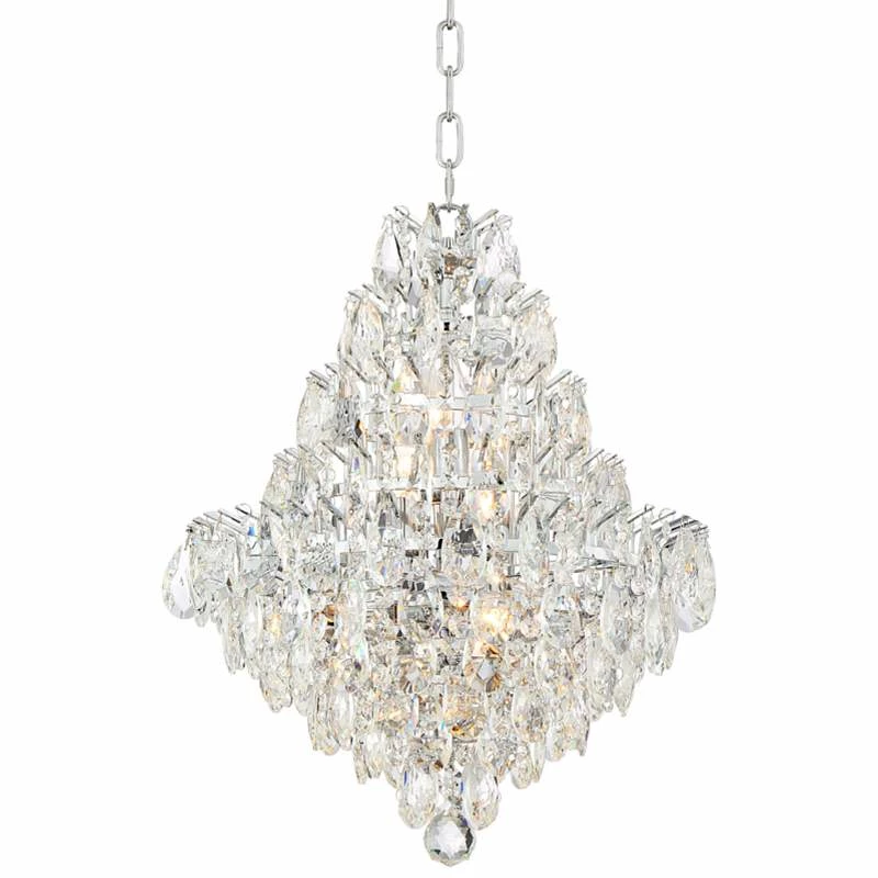 Valentina 16 1/2" Wide Chrome And Crysta 10-Light Chandelier 4 Valentina 16 1/2" Wide Chrome And Crysta 10-Light Chandelier - Image 2
