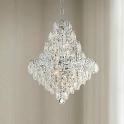 Valentina 16 1/2" Wide Chrome And Crysta 10-Light Chandelier