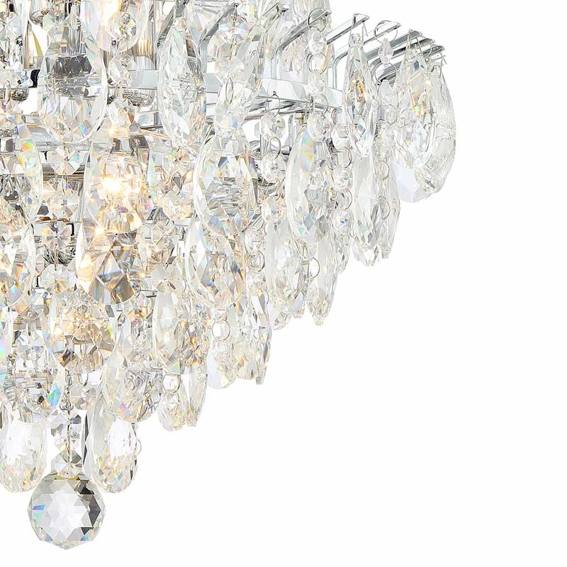 Valentina 16 1/2" Wide Chrome And Crysta 10-Light Chandelier 5 Valentina 16 1/2" Wide Chrome And Crysta 10-Light Chandelier - Image 3