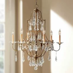 Valentina 28 1/2" Oxidized Bronze Traditional Crystal Chandelier