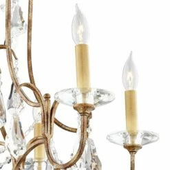 Valentina 28 1/2" Oxidized Bronze Traditional Crystal Chandelier -Lighting Sales Shop valentina 28 and one half inch oxidized bronze traditional crystal chandelier r8854views2