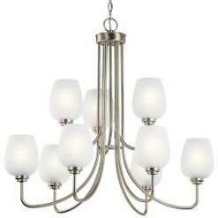 Valserrano 31 3/4" Wide Brushed Nickel 9-Light Chandelier -Lighting Sales Shop valserrano 31 and three quarter inch wide brushed nickel 9 light chandelier 75c82views1