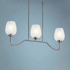 Valserrano 31" Wide Nickel Kitchen Island Light Chandelier