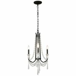 Varaluz Barcelona 17" Wide Onyx 3-Light Chandelier