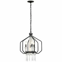 Varaluz Barcelona 18"W Onyx 4-Light Crystal Pendant Light -Lighting Sales Shop varaluz barcelona 18 inchw onyx 4 light crystal pendant light 74g07views1