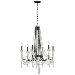 Varaluz Barcelona 27" Wide Onyx Crystal 6-Light Chandelier 9 Varaluz Barcelona 27" Wide Onyx Crystal 6-Light Chandelier -Lighting Sales Shop varaluz barcelona 27 inch wide onyx crystal 6 light chandelier 86f87views3