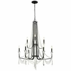 Varaluz Barcelona 34 1/2"W Onyx Crystal 9-Light Chandelier -Lighting Sales Shop varaluz barcelona 34 and one half inchw onyx crystal 9 light chandelier 86f90views3