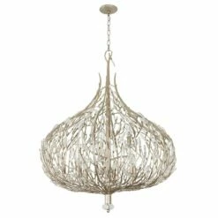 Varaluz Bask 32" Wide Gold Dust Crystal Pendant Light -Lighting Sales Shop varaluz bask 32 inch wide gold dust crystal pendant light 9m979views3