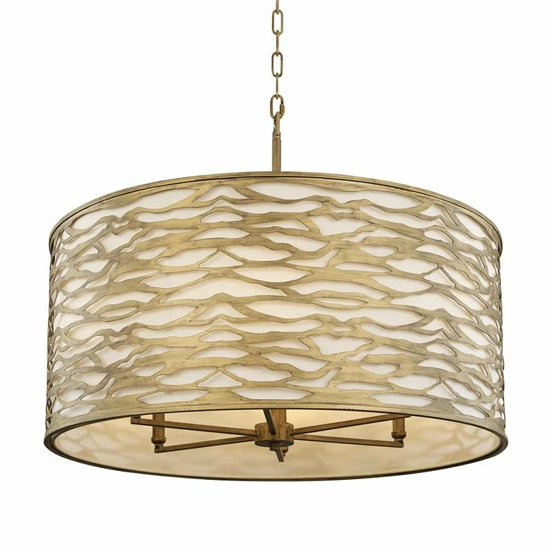 Varaluz Casa Kato 30" Wide Havana Gold 6-Light Drum Pendant 4 Varaluz Casa Kato 30" Wide Havana Gold 6-Light Drum Pendant - Image 2