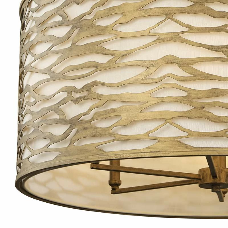 Varaluz Casa Kato 30" Wide Havana Gold 6-Light Drum Pendant 5 Varaluz Casa Kato 30" Wide Havana Gold 6-Light Drum Pendant - Image 3