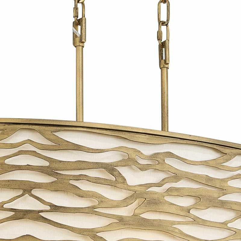 Varaluz Casa Kato 36" Wide Havana Gold 6-Light Oval Pendant 5 Varaluz Casa Kato 36" Wide Havana Gold 6-Light Oval Pendant - Image 3