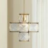 Varaluz Cubic 12"W Calypso Gold And Crystal Mini Pendant