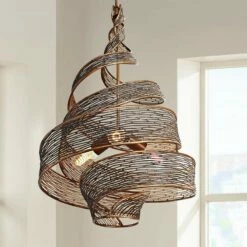 Varaluz Flow 18" Wide Hammered Ore Pendant Light