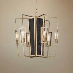 Varaluz Madeira 25" Wide Rustic Gold 6-Light Chandelier