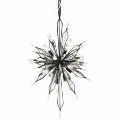 Varaluz Orbital 20" Wide Carbon And Crystal Foyer Pendant -Lighting Sales Shop varaluz orbital 20 inch wide carbon and crystal foyer pendant 69p58views1