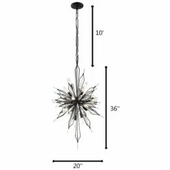 Varaluz Orbital 20" Wide Carbon And Crystal Foyer Pendant -Lighting Sales Shop varaluz orbital 20 inch wide carbon and crystal foyer pendant 69p58views2