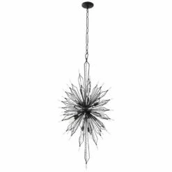 Varaluz Orbital 24" Black And Crystal 20-Light Modern Foyer Chandelier -Lighting Sales Shop varaluz orbital 24 inch black and crystal 20 light modern foyer chandelier 556e2views2