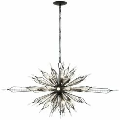 Varaluz Orbital 36" Wide Black And Crystal Modern Ceiling Pendant -Lighting Sales Shop varaluz orbital 36 inch wide black and crystal modern ceiling pendant 555e2views2