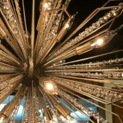 Varaluz Orbital 36" Wide Gold Dust 16-Light Pendant 9 Varaluz Orbital 36" Wide Gold Dust 16-Light Pendant -Lighting Sales Shop varaluz orbital 36 inch wide gold dust 16 light pendant 45c23views2